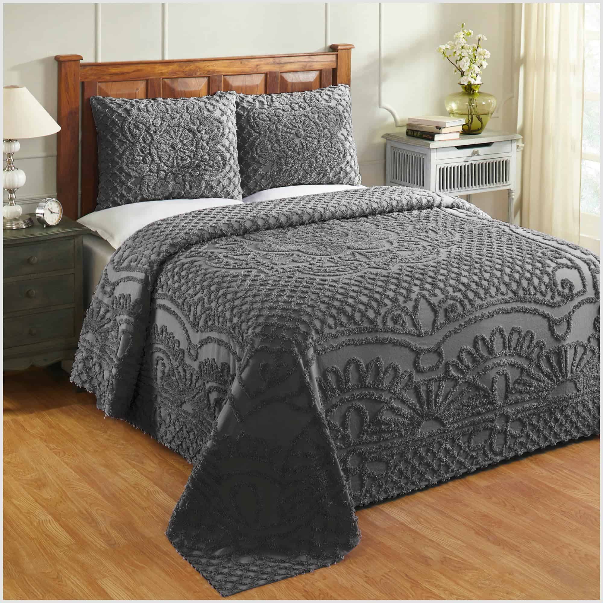 Better Trends 100% Cotton Chenille, Colcha Colcha Tamaño