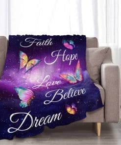 Manta de Mariposa Suave y Cálida Manta de Tiro Morada con