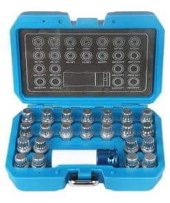 Kit de 23pcs de Extracción de Tuercas de Bloqueo de Rueda