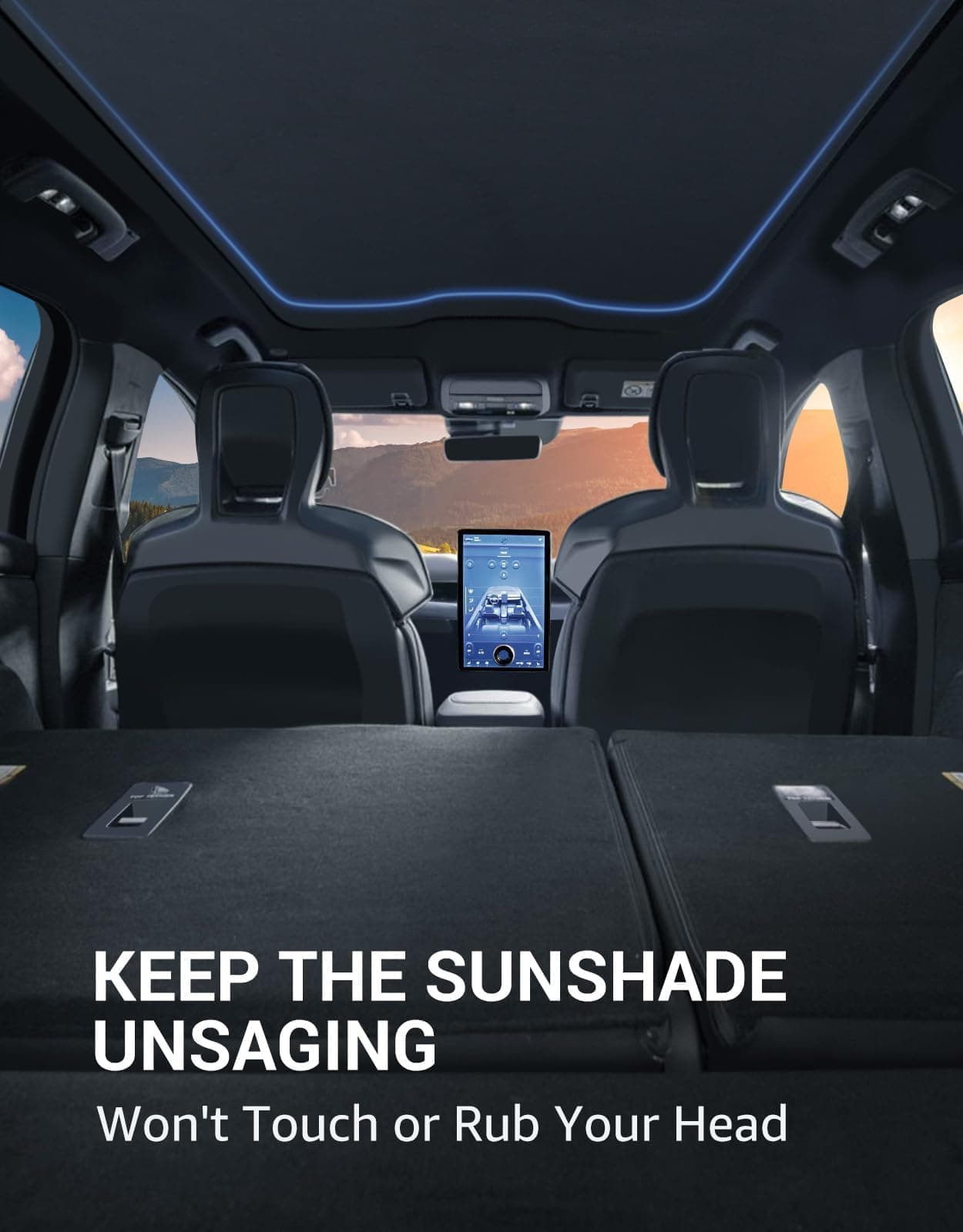 BASENOR Ford Mustang Mach-E Protector de Techo y Parasol - Imagen 4