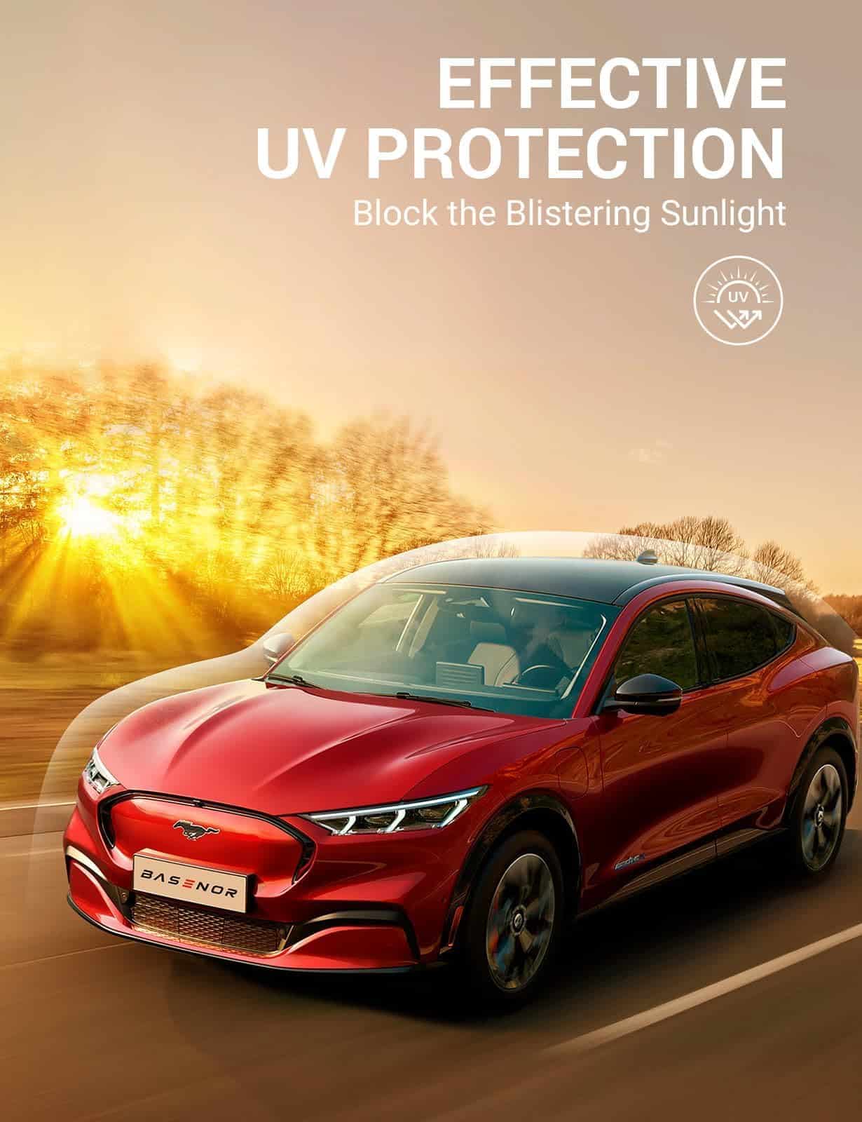 BASENOR Ford Mustang Mach-E Protector de Techo y Parasol - Imagen 5