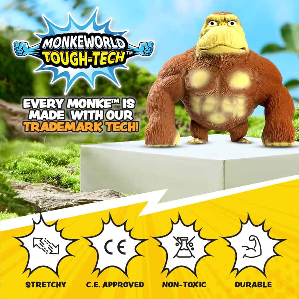 MonkeWorld Juguetes de Mono Elástico - Original Squishy - Imagen 4