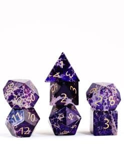 Set de Dados FanRoll de Metallic Dice Games 16mm en Piedra