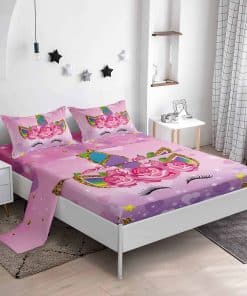 Juego de sábanas de unicornio de 4 piezas, tamaño completo,