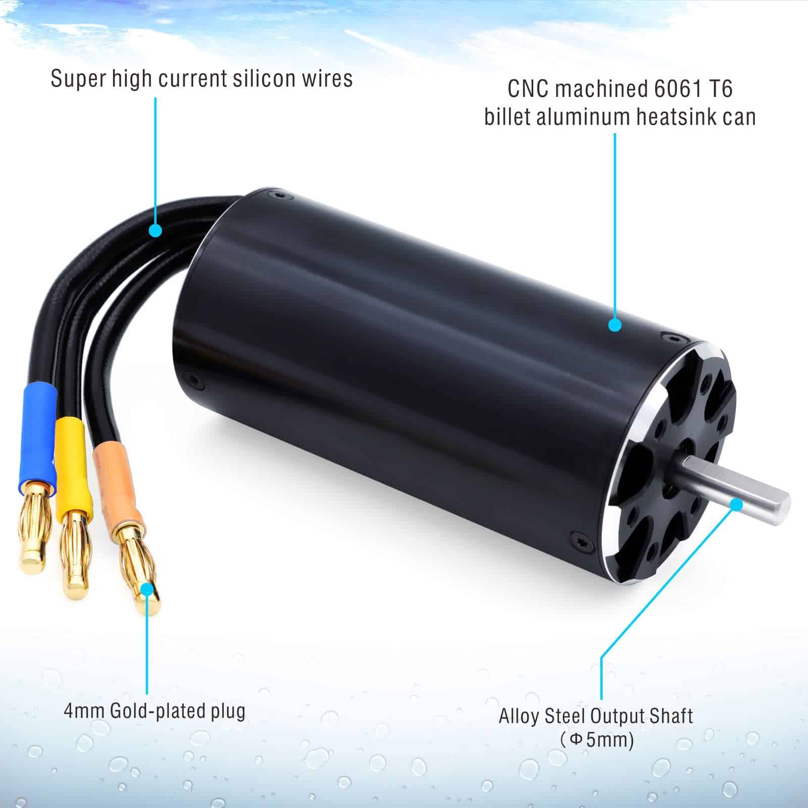 Motor Brushless Surpass Hobby 3680 1250KV Eje 5mm con - Imagen 5