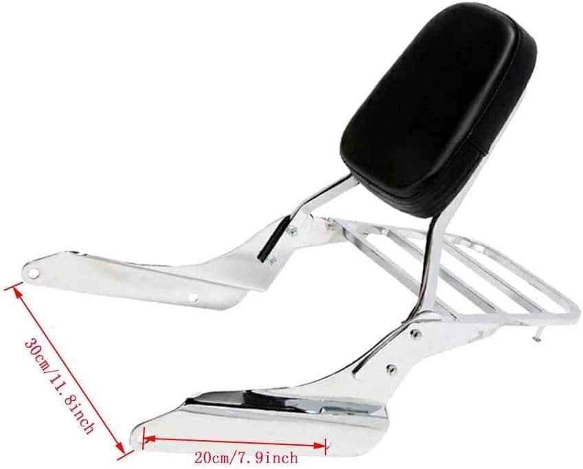 Respaldo Sissy Bar con Parrilla de Equipaje Almohadilla de - Imagen 3