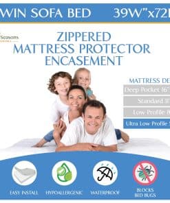 Protector de colchón para sofá cama tamaño twin 39" Wx72