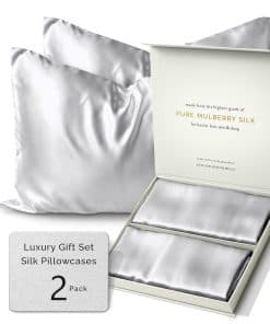 Set de 2 fundas de almohada de seda 100% morera Colorado