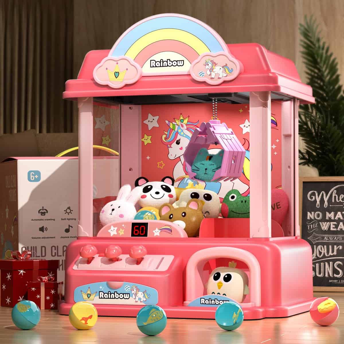 DOLIVE Claw Machine para Niños, Mini Máquinas Expendedoras