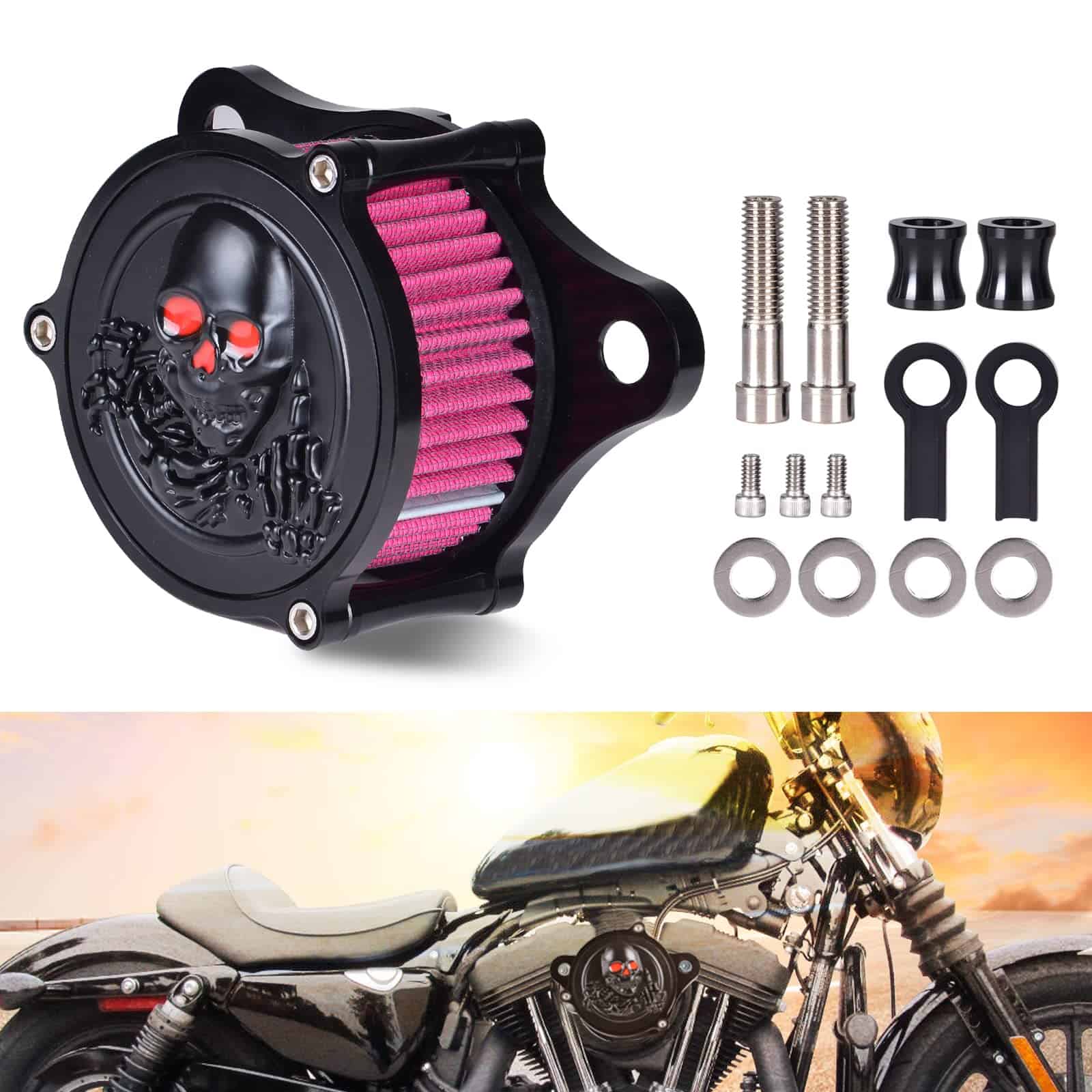 Kit de filtro de aire de admisión CNC para motocicleta para