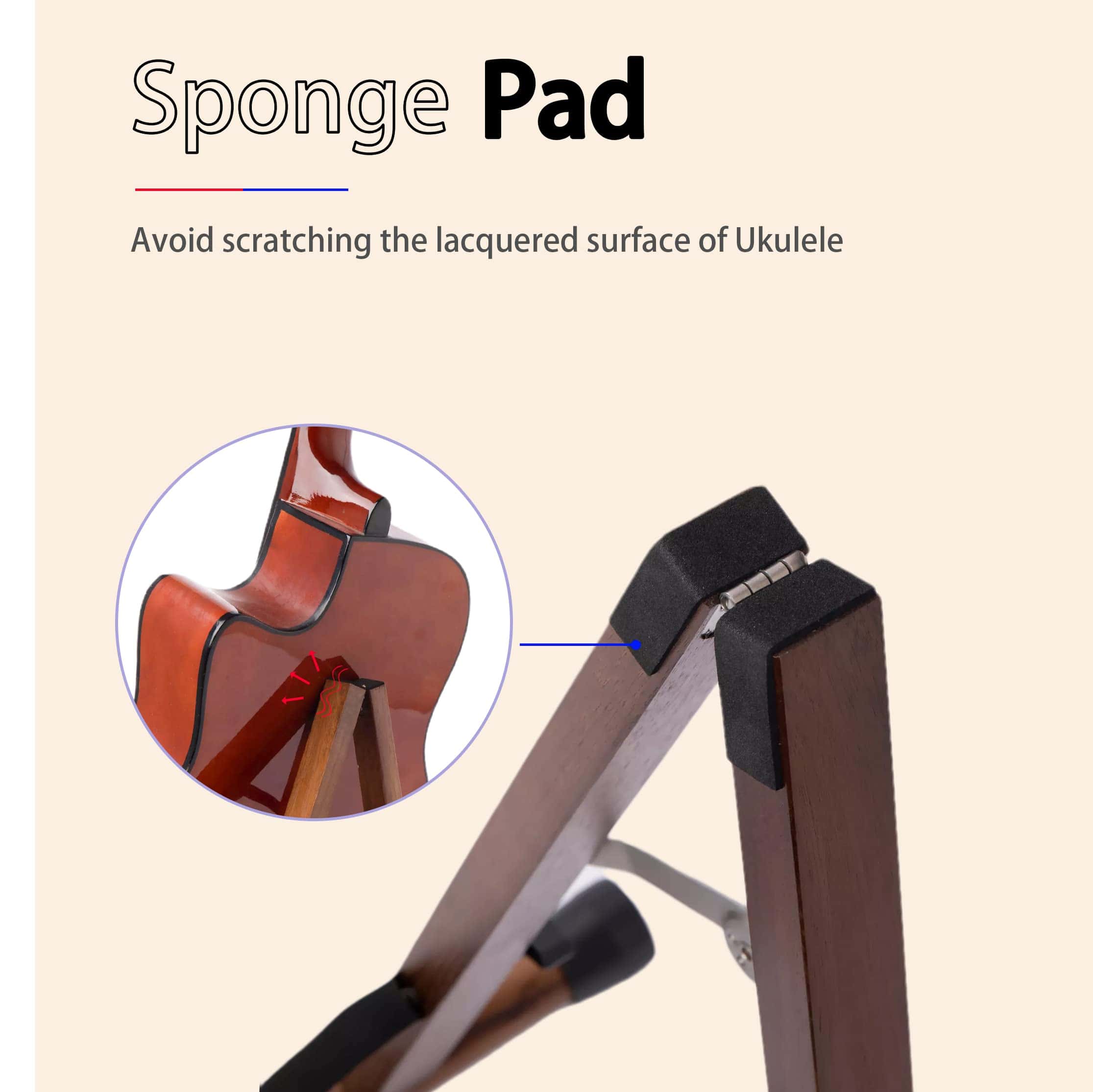 Soporte de guitarra acústica de madera JORGTYRA, soporte de - Imagen 5