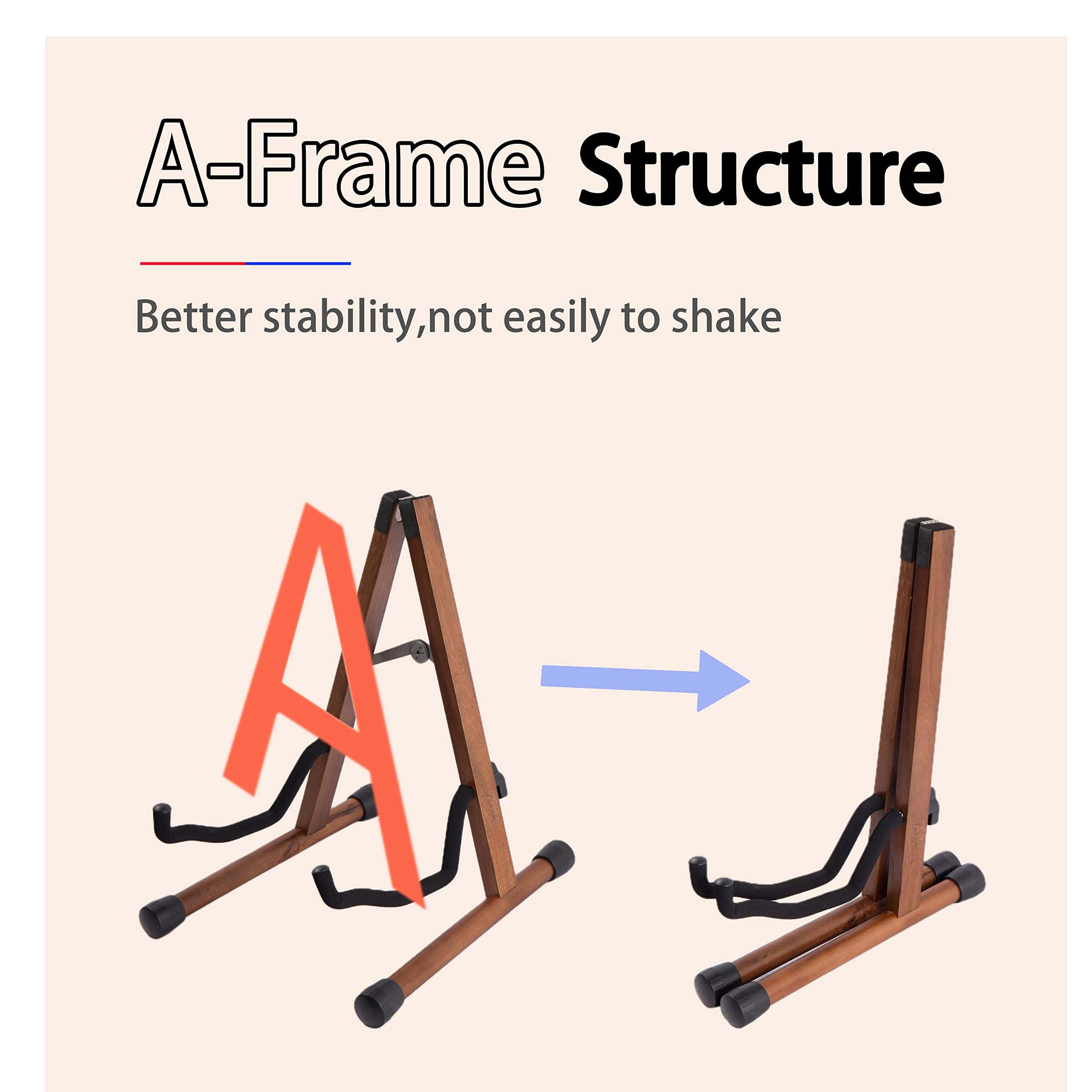 Soporte de guitarra acústica de madera JORGTYRA, soporte de - Imagen 6