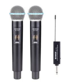 Sistema de Micrófono Inalámbrico UHF Dual BOMGE, 30 Canales