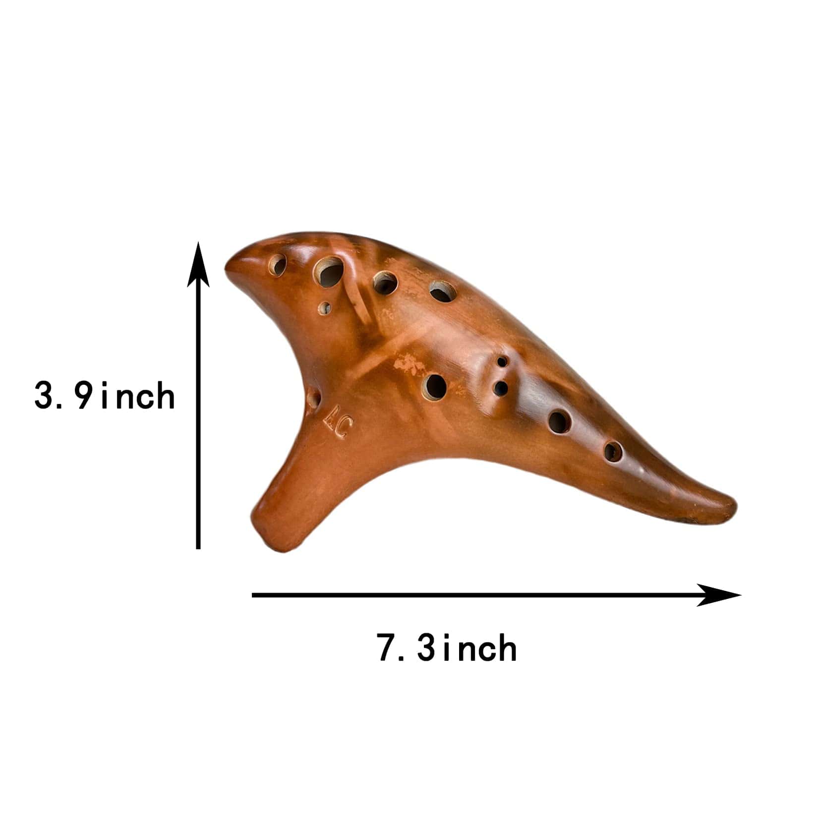 RUOSWTE Ocarina, 12 Agujeros Alto C, Instrumento -Naranja - Imagen 5