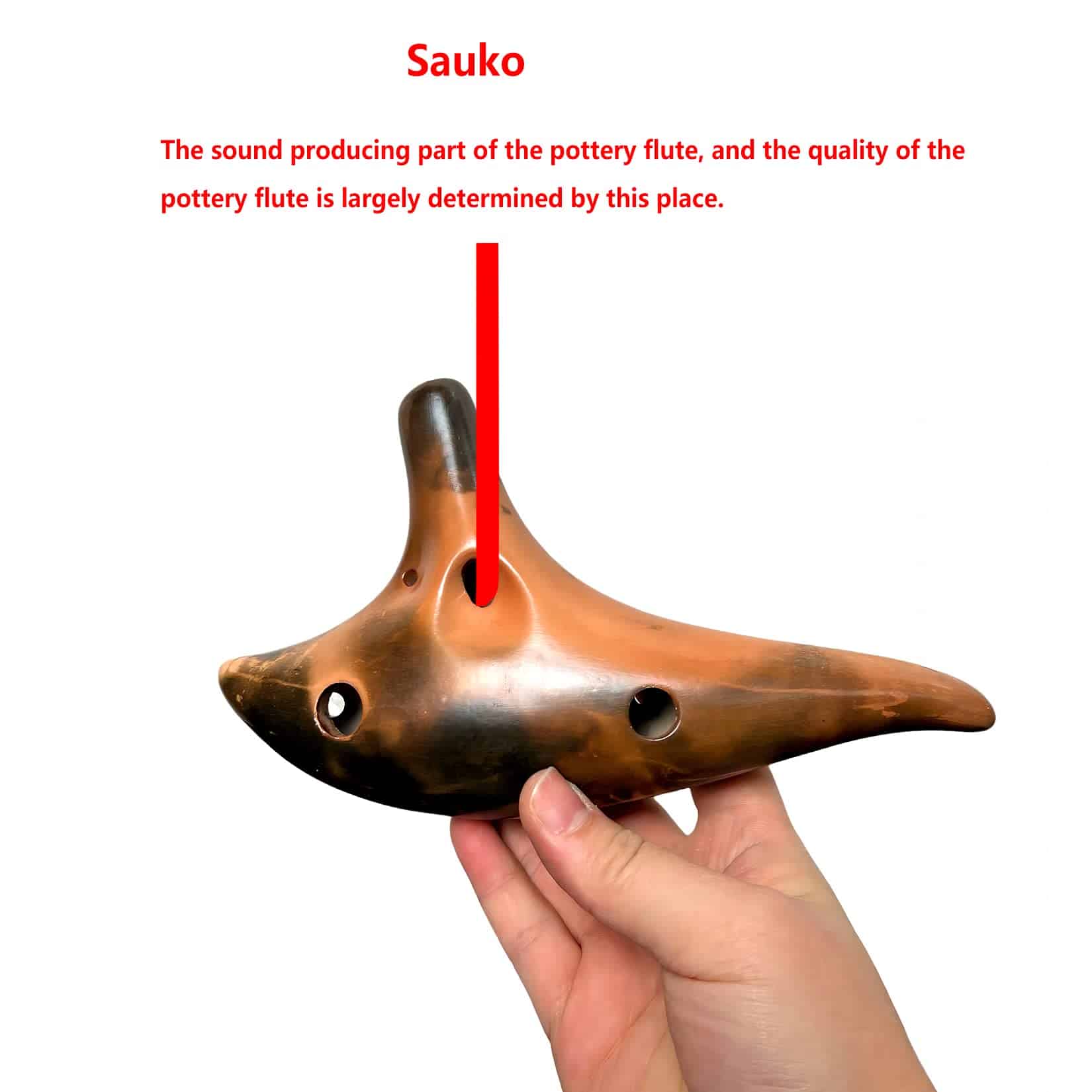RUOSWTE Ocarina, 12 Agujeros Alto C, Instrumento -Naranja - Imagen 6