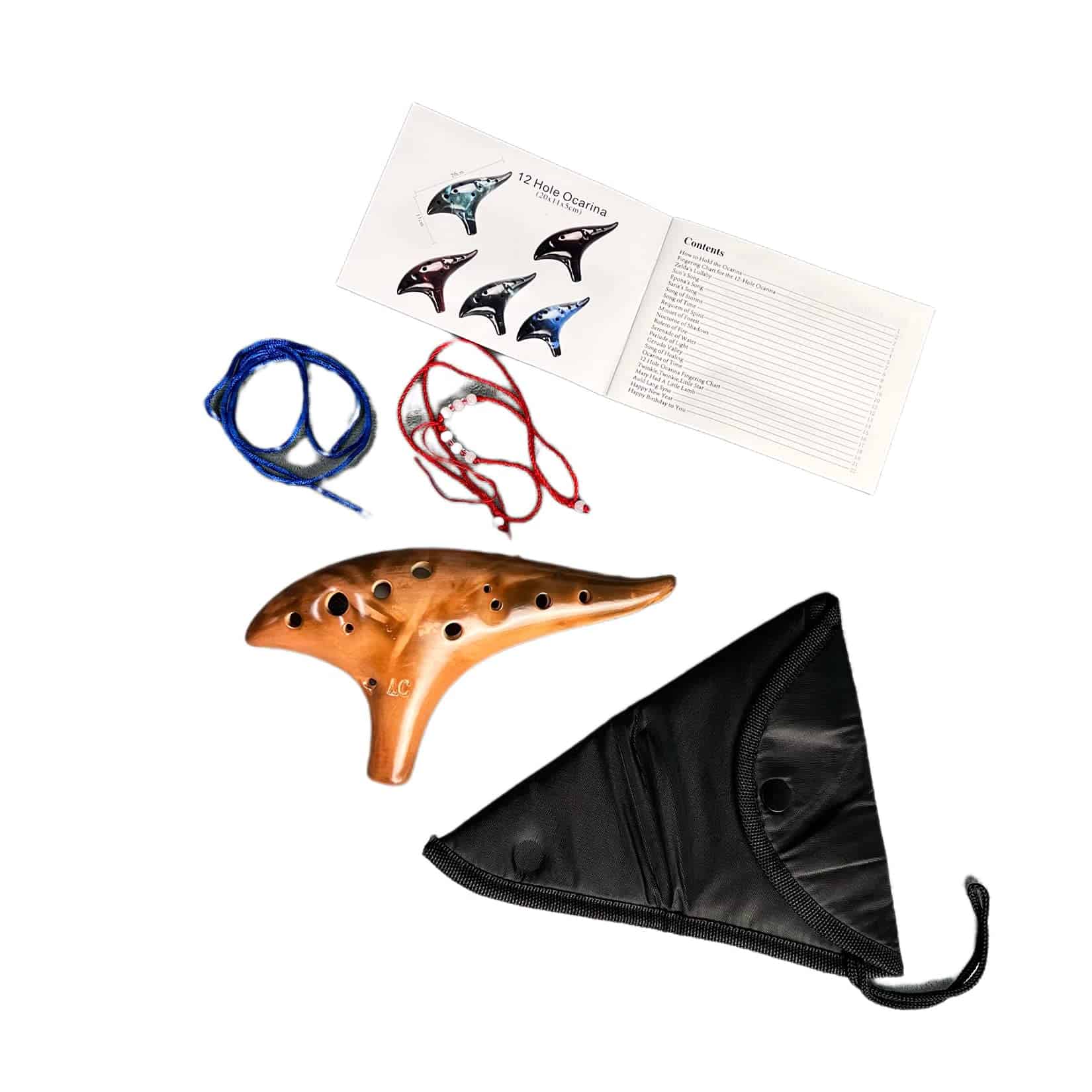 RUOSWTE Ocarina, 12 Agujeros Alto C, Instrumento -Naranja - Imagen 7