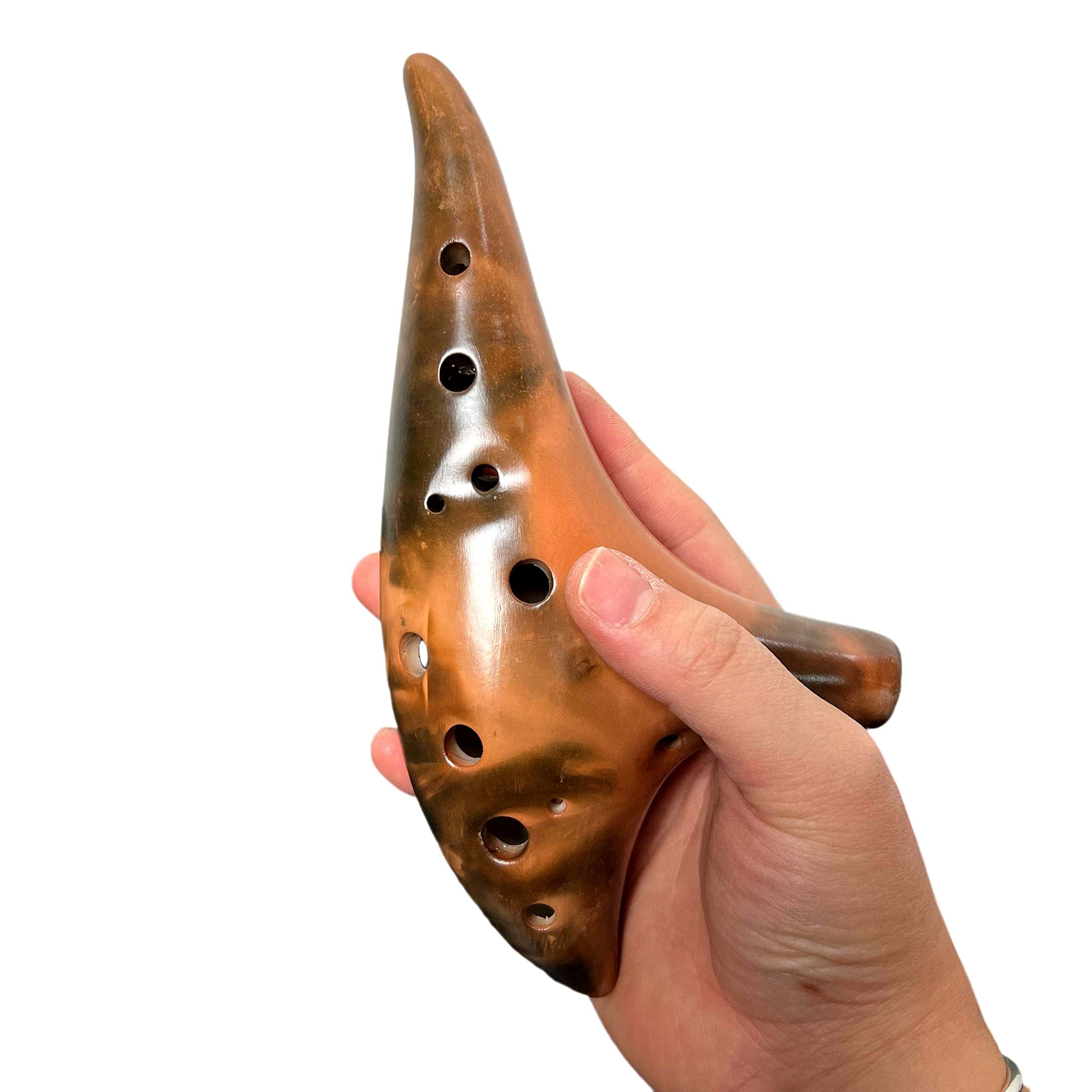 RUOSWTE Ocarina, 12 Agujeros Alto C, Instrumento -Naranja - Imagen 4