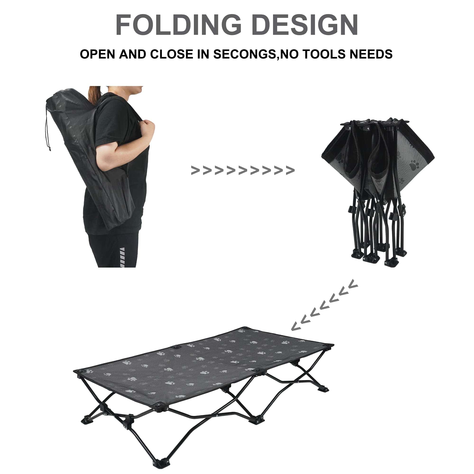 Cama Elevada Plegable Portátil para Mascotas YEP HHO de 47 - Imagen 5