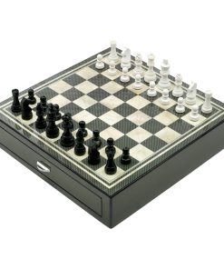 Juego de ajedrez artesanal de 15" Woodronic, caja de