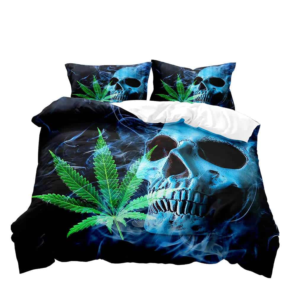 VIVIHOME Juego de Funda nórdica de Calavera Azul de 3 - Imagen 3