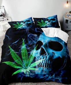 VIVIHOME Juego de Funda nórdica de Calavera Azul de 3