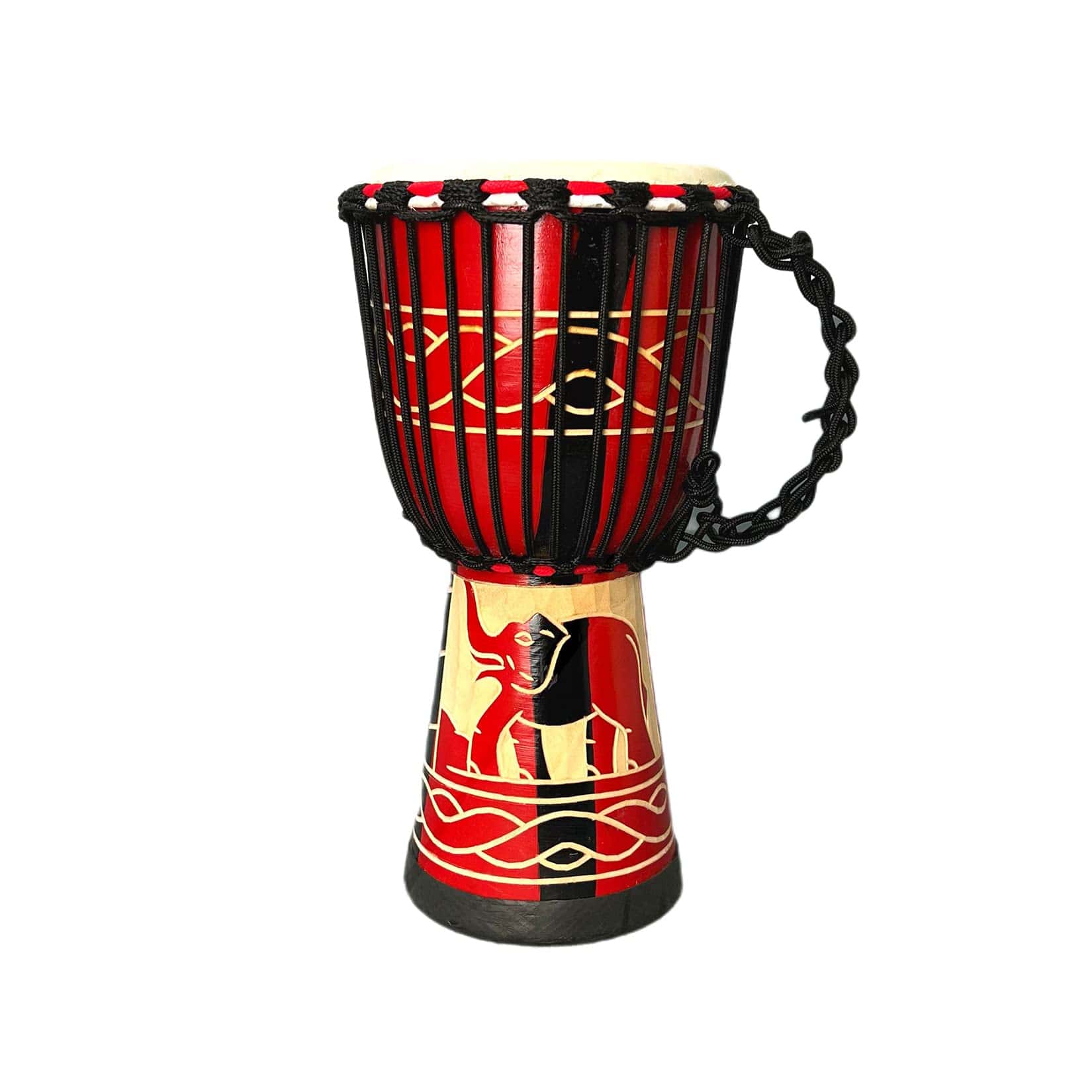 Djembe Profesional BORIYAM Tallado a Mano, Cabeza de Tambor