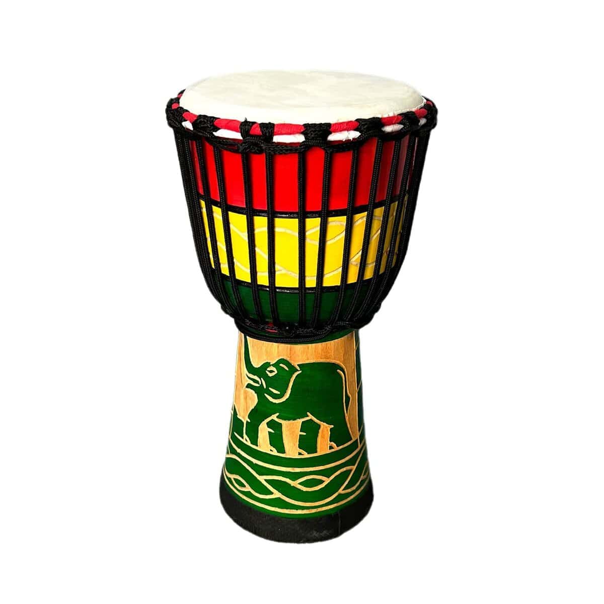 Tambor Djembe BORIYAM Tallado a Mano Profesional, Cabezal