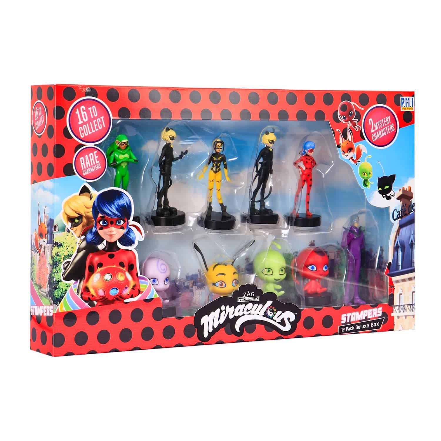 Sellos P.M.I. Miraculous Ladybug para Niños |12 Sellos