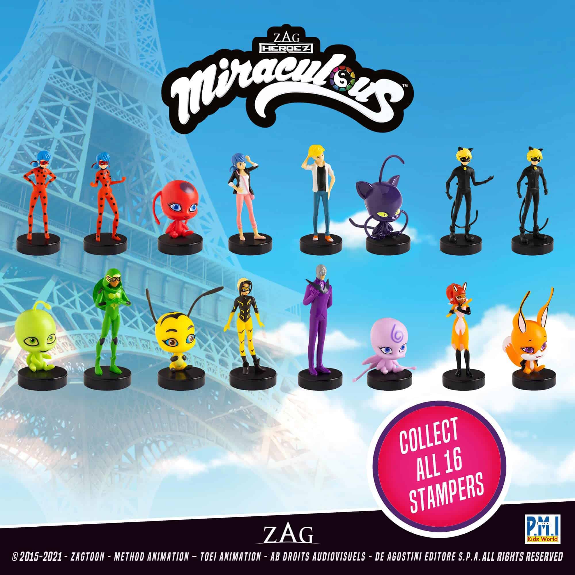 Sellos P.M.I. Miraculous Ladybug para Niños |12 Sellos - Imagen 8