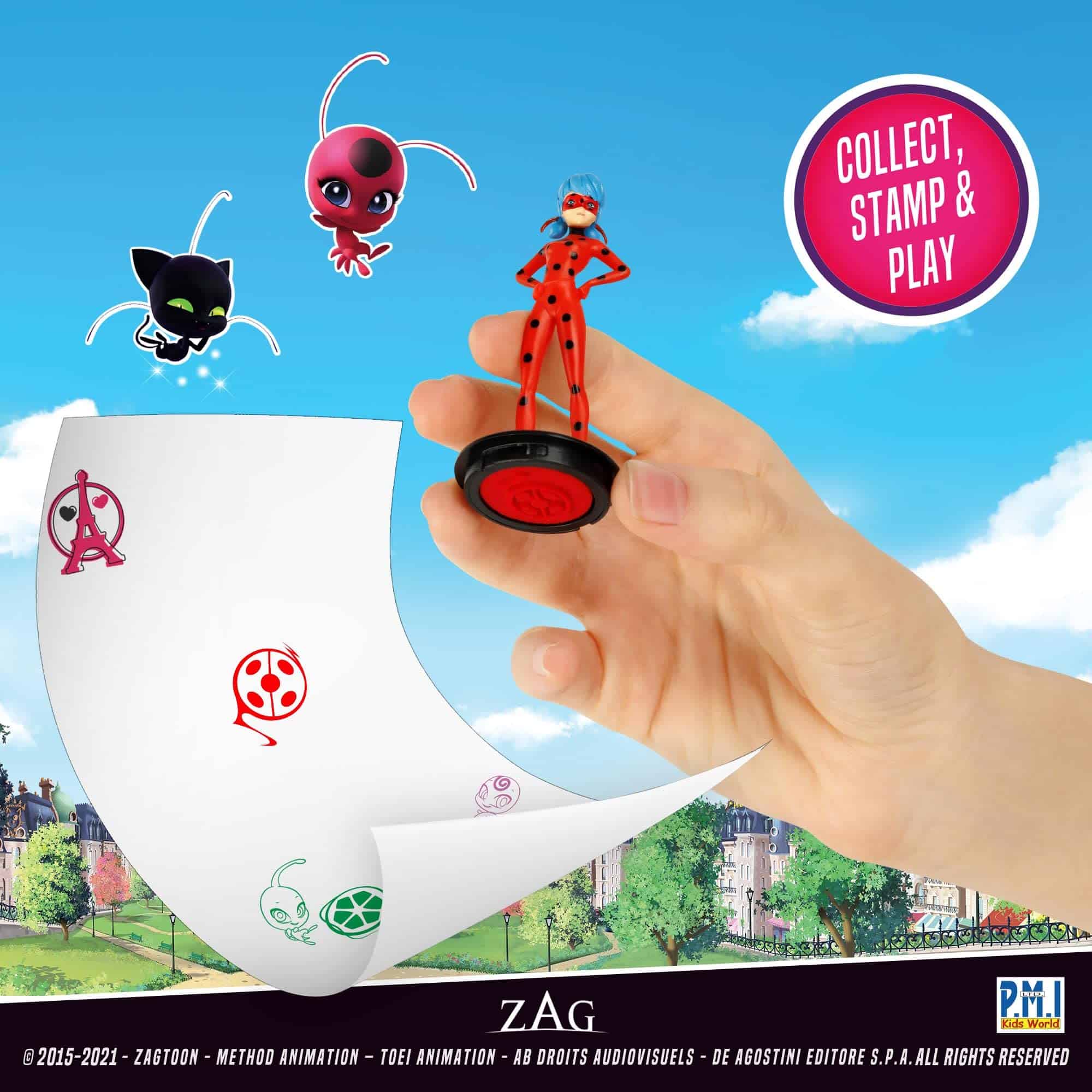 Sellos P.M.I. Miraculous Ladybug para Niños |12 Sellos - Imagen 6