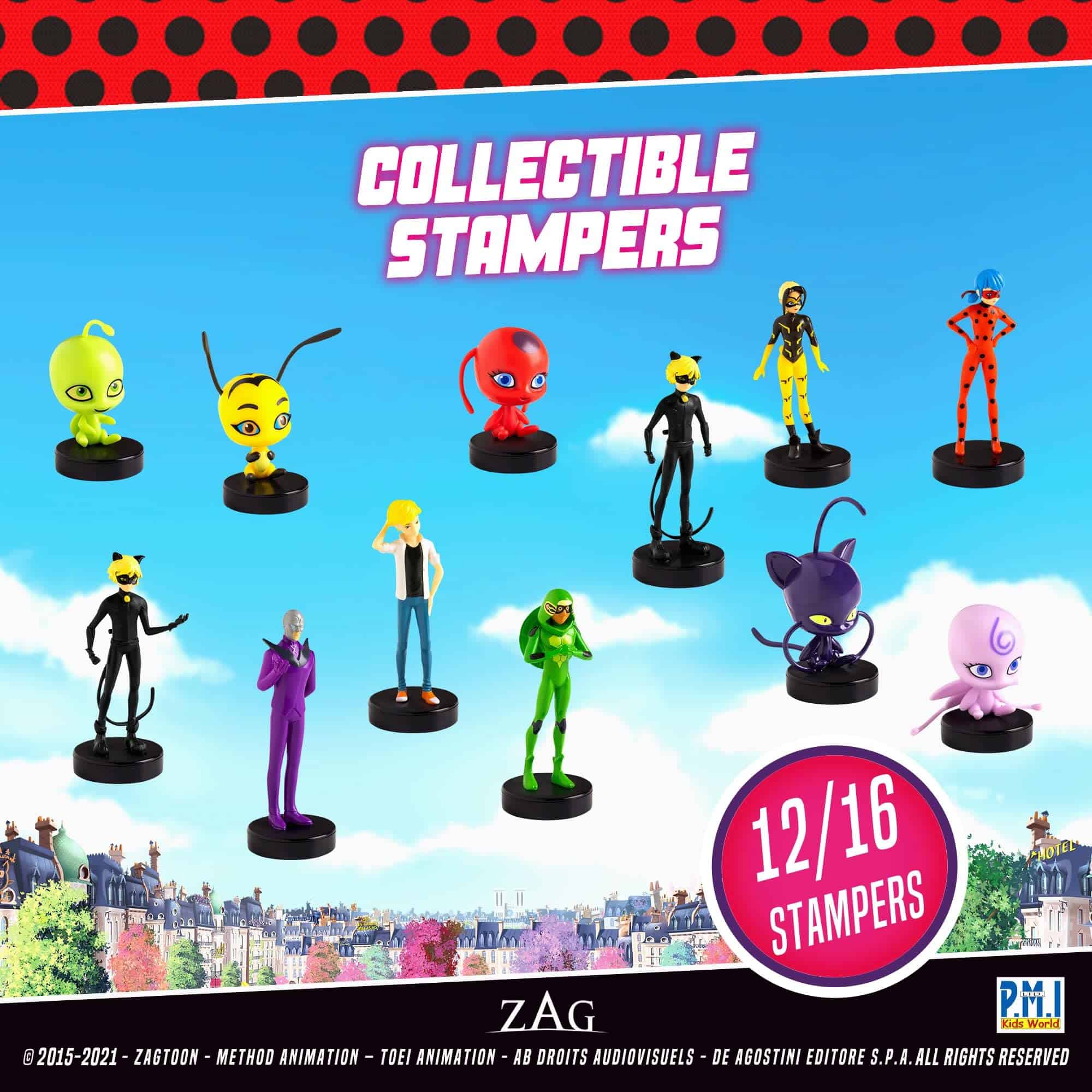 Sellos P.M.I. Miraculous Ladybug para Niños |12 Sellos - Imagen 7