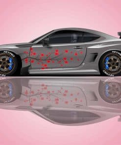2PCS Cherry Blossom Car Livery, Calcomanías de Vinil para