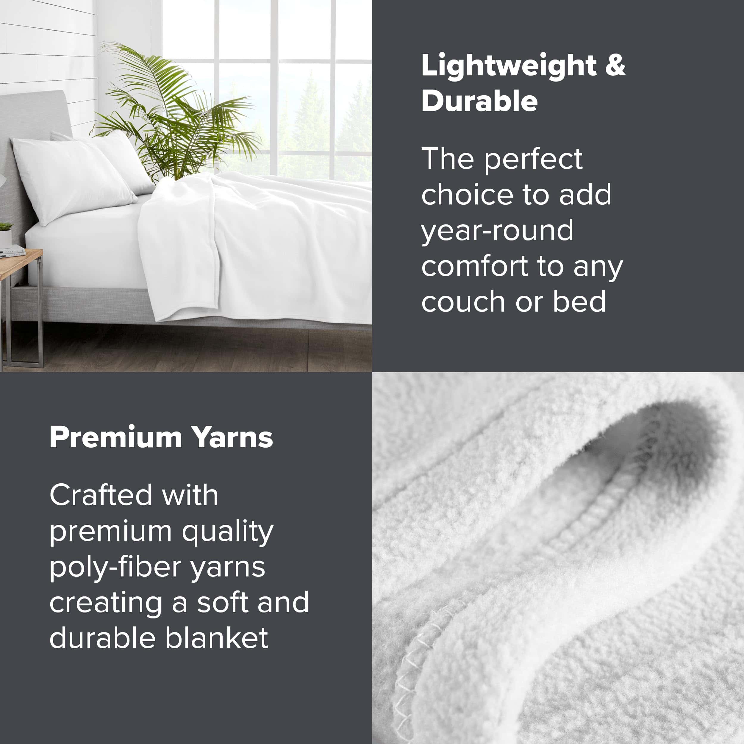 Cobertor de Polar Bare Home - Tamaño King - Blanco - Cálido - Imagen 4