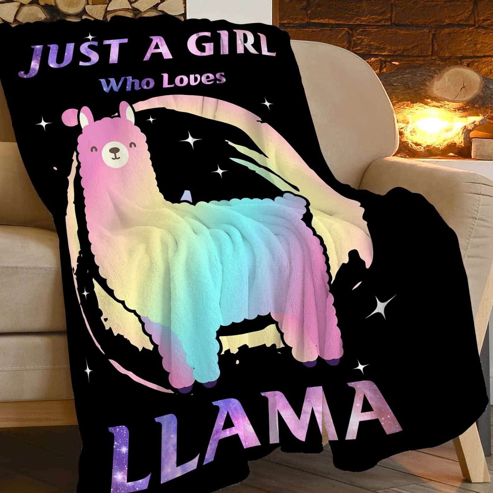 Manta de llamas Just A Girl - Súper Suave Cálida Acogedora