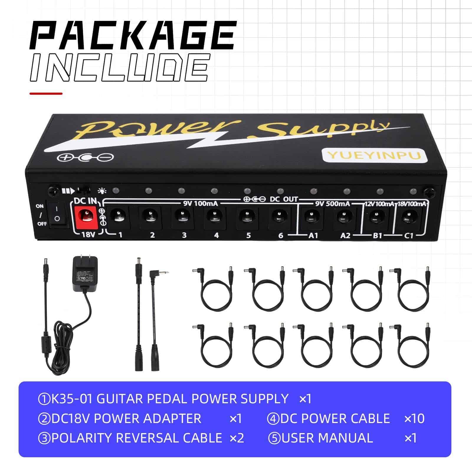 Fuente de Alimentación Yueyinpu para Pedales de Efectos de - Imagen 9
