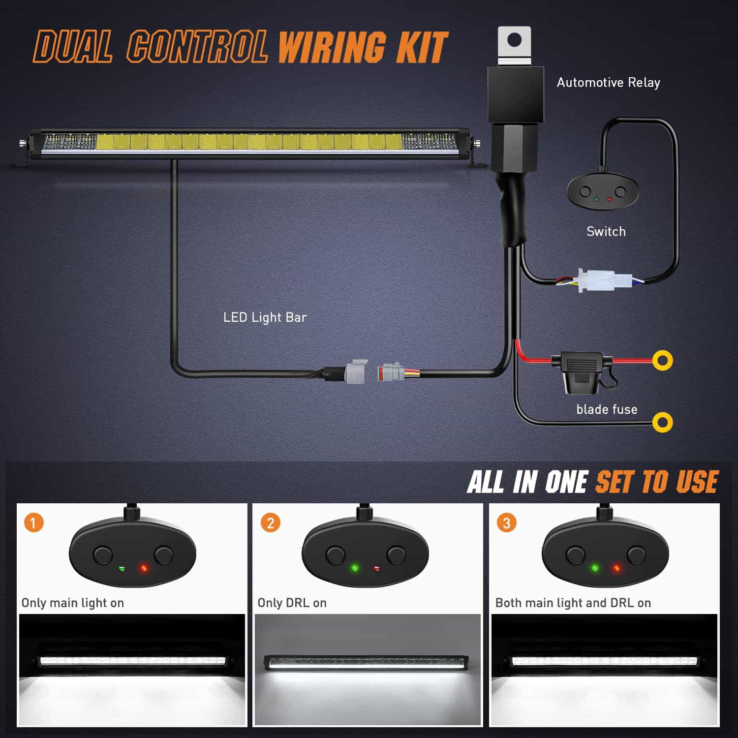 Barra de Luz LED Individual Nilight de 40.3 Pulgadas 165W - Imagen 5