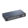 Switch PoE Gigabit de 8 Puertos con 2 Puertos de Uplink