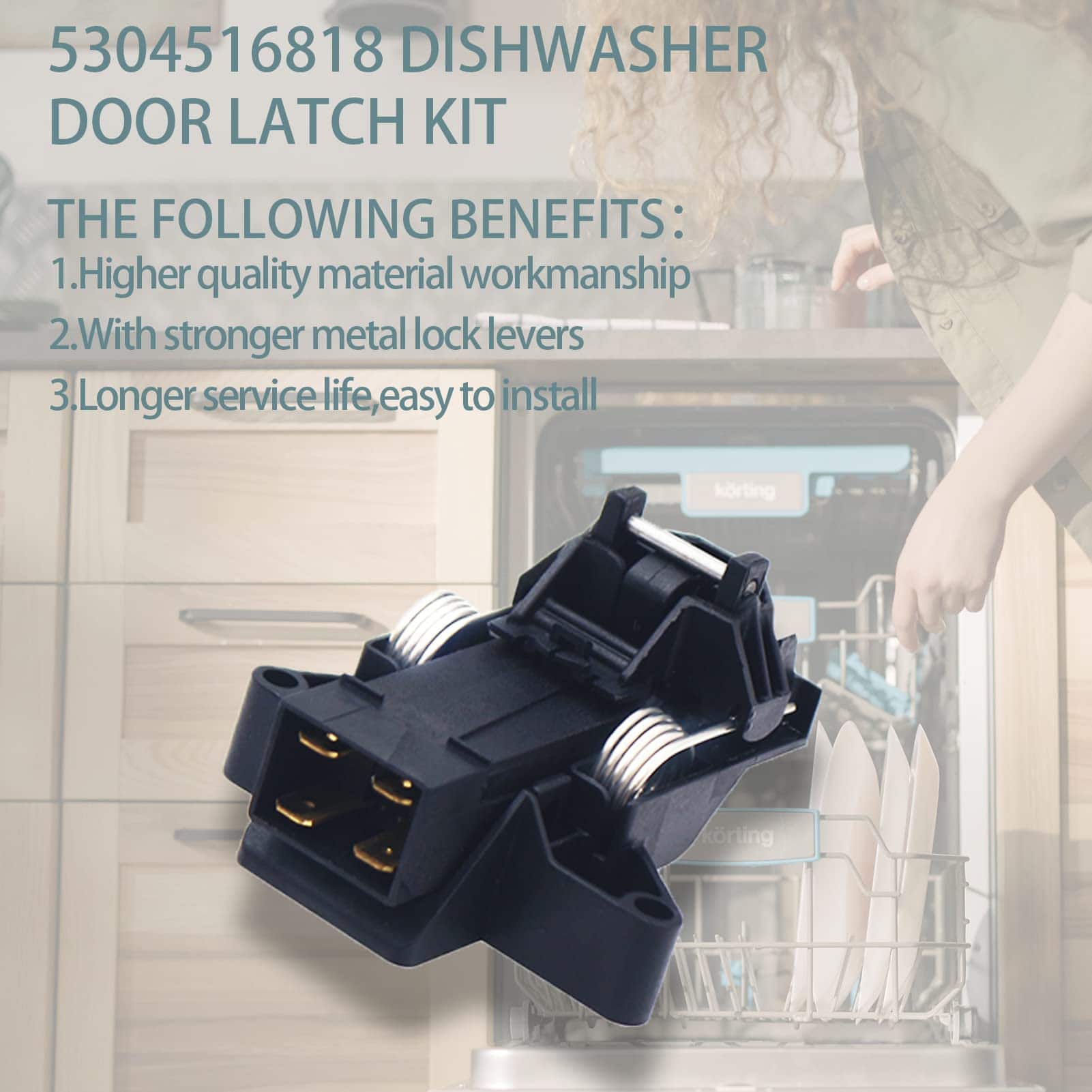 Kit de cierre de puerta de lavavajillas 5304516818 Upgrade - Imagen 8