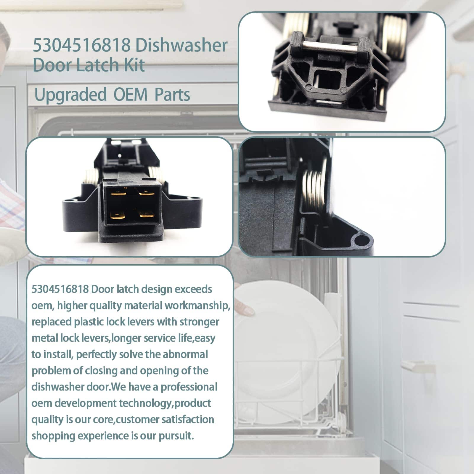 Kit de cierre de puerta de lavavajillas 5304516818 Upgrade - Imagen 4