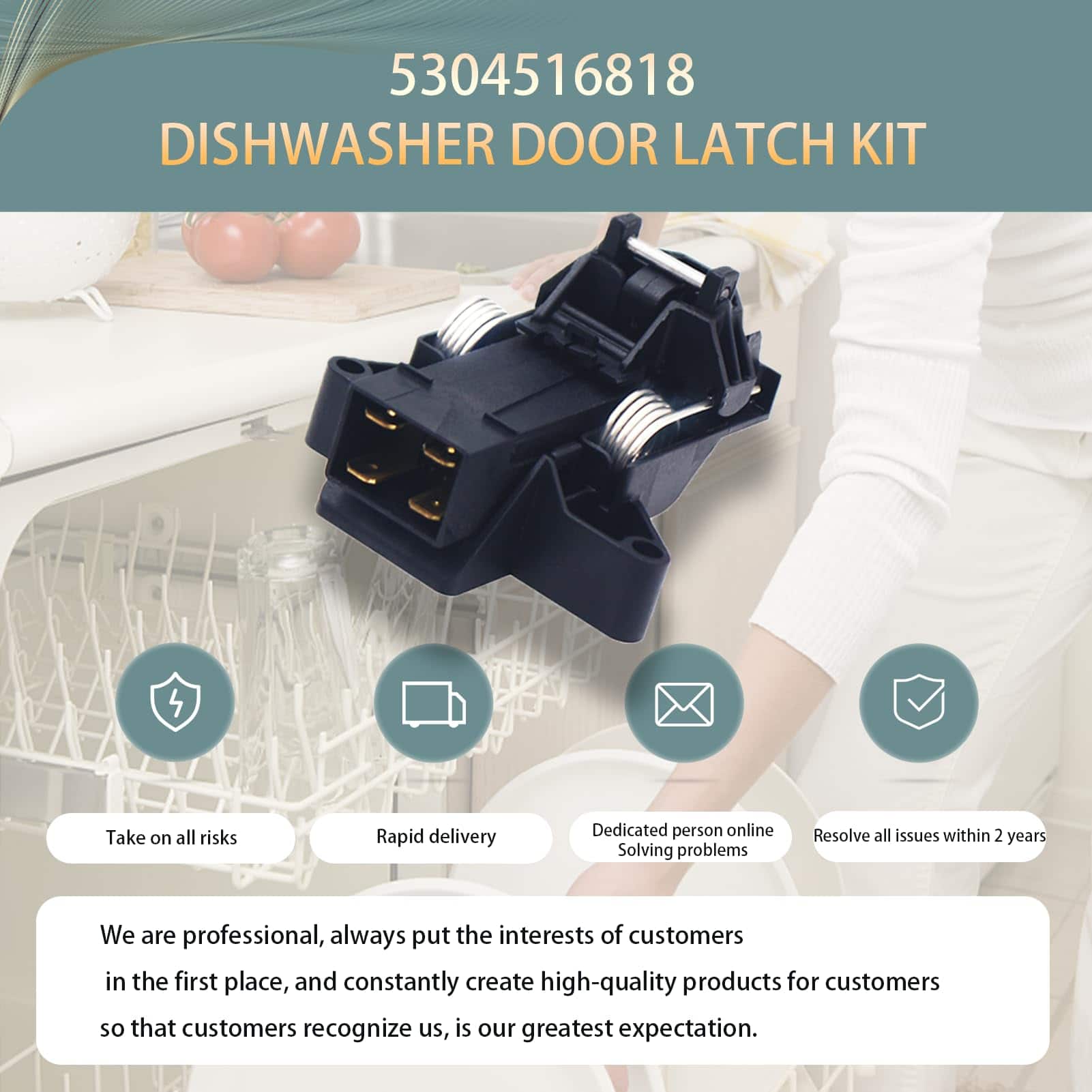 Kit de cierre de puerta de lavavajillas 5304516818 Upgrade - Imagen 7