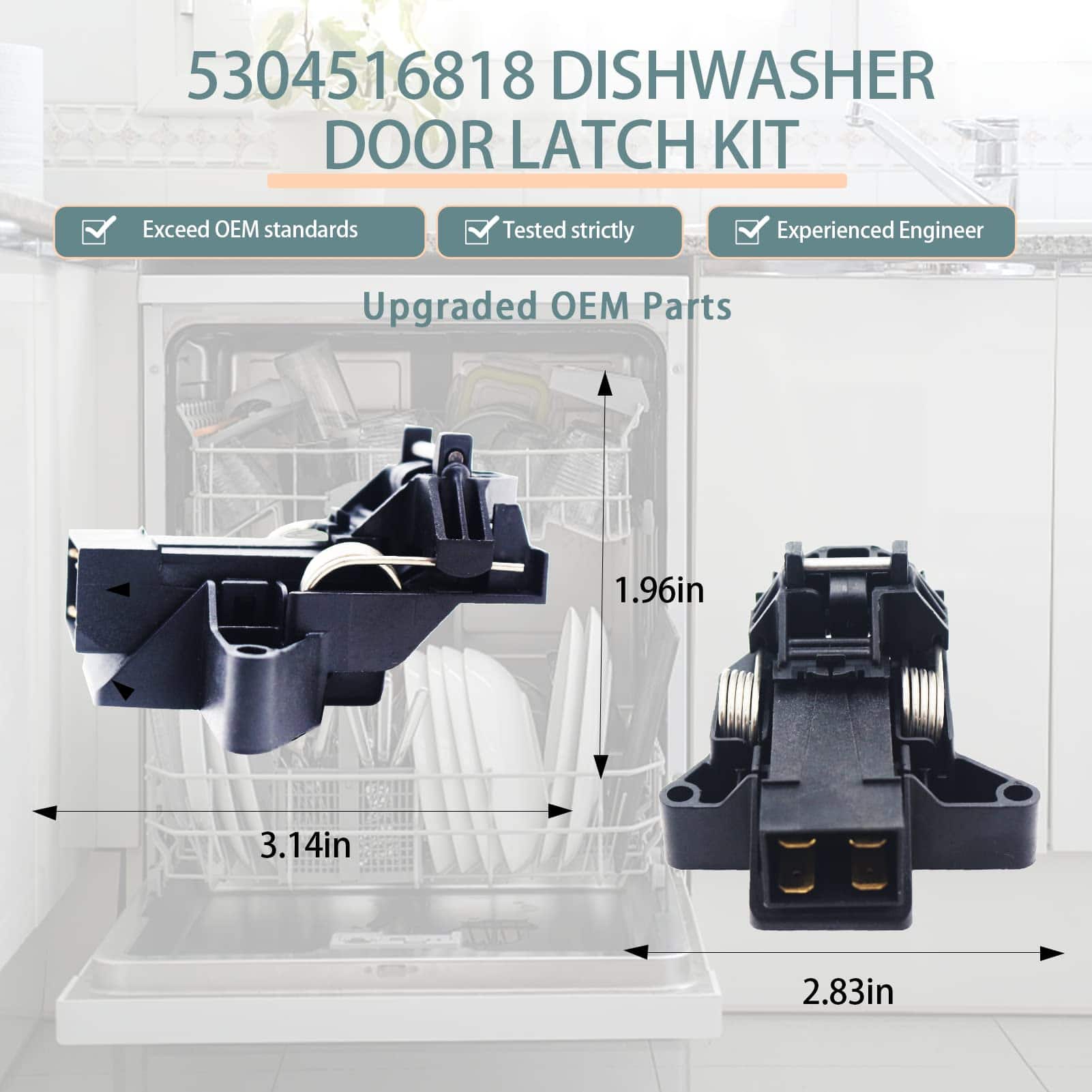 Kit de cierre de puerta de lavavajillas 5304516818 Upgrade - Imagen 5