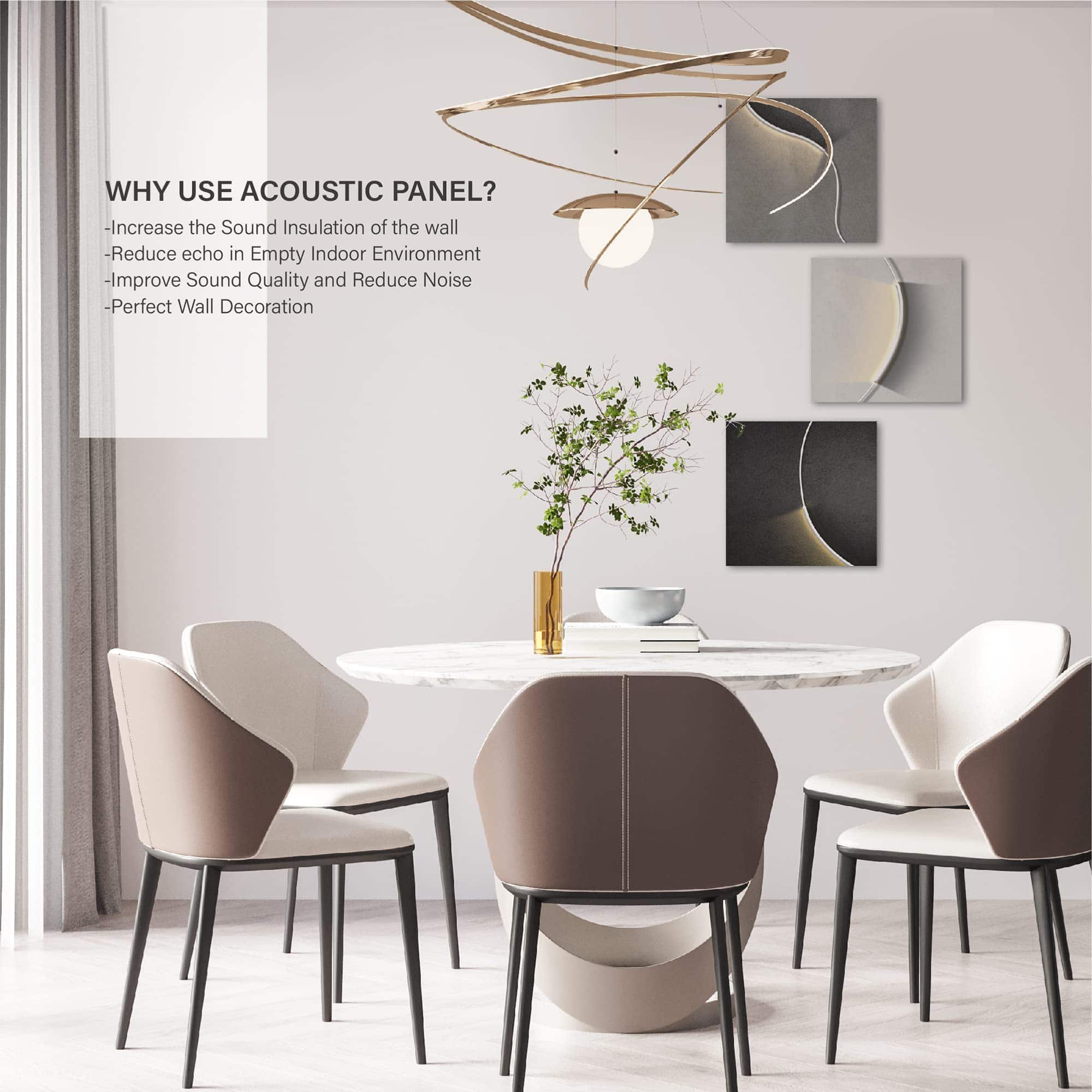 Olanglab Art Paneles Acústicos, 3 Paquetes 15.7 x 15.7 - Imagen 6