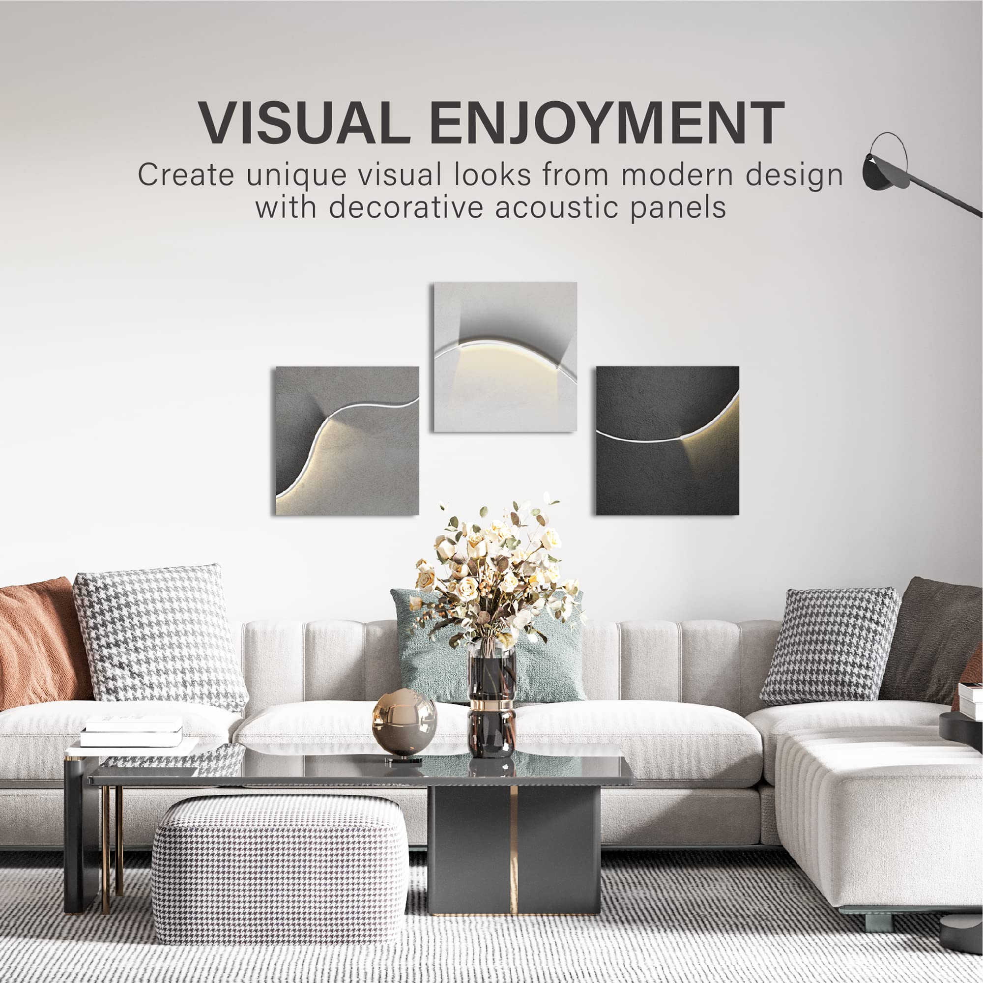 Olanglab Art Paneles Acústicos, 3 Paquetes 15.7 x 15.7 - Imagen 5