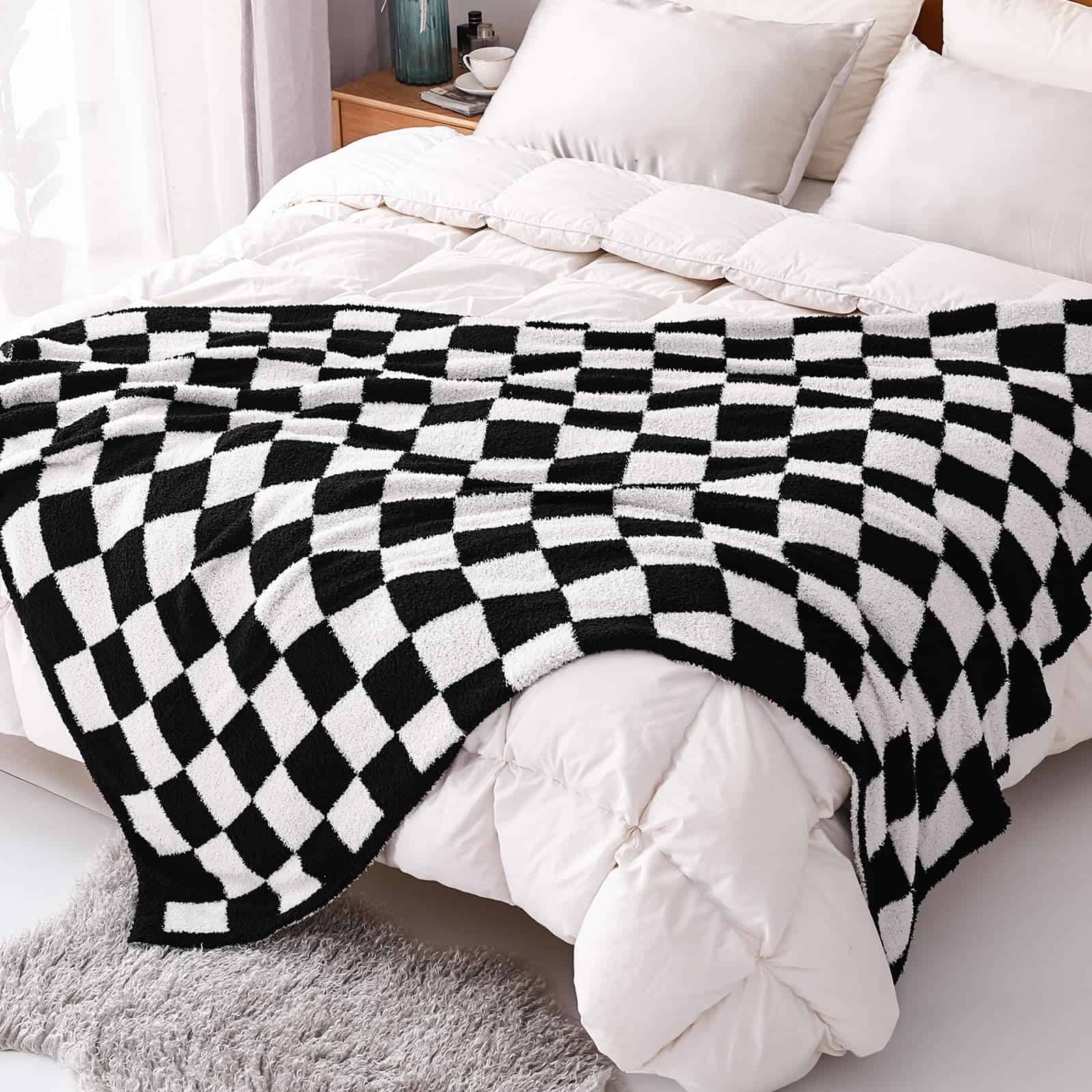 Manta a Cuadros Panku, Ultra Suave Mantita a Cuadros en - Imagen 4