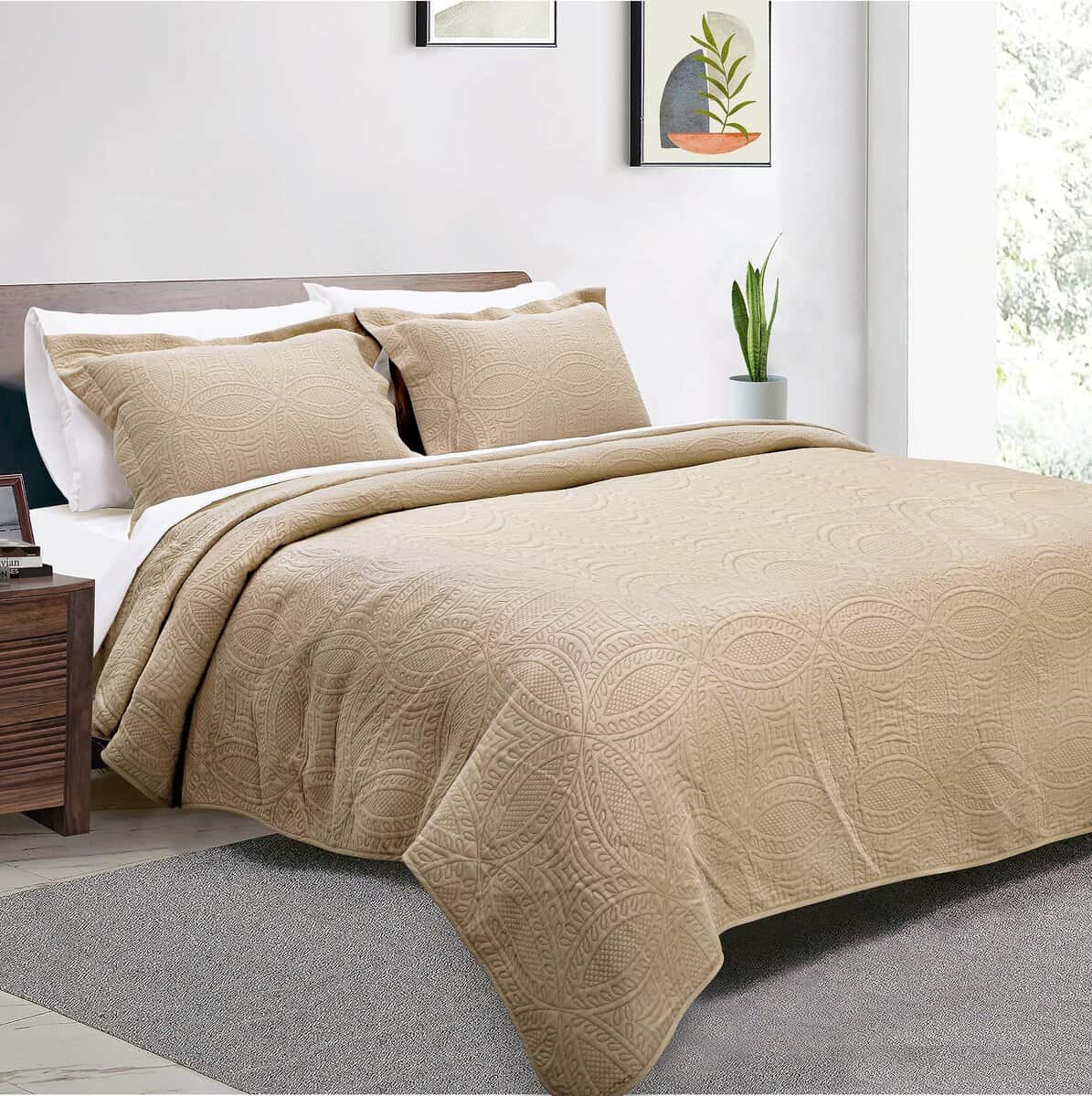 Juegos de Edredón Queen Size Threadmill Quilts | Juego de 3