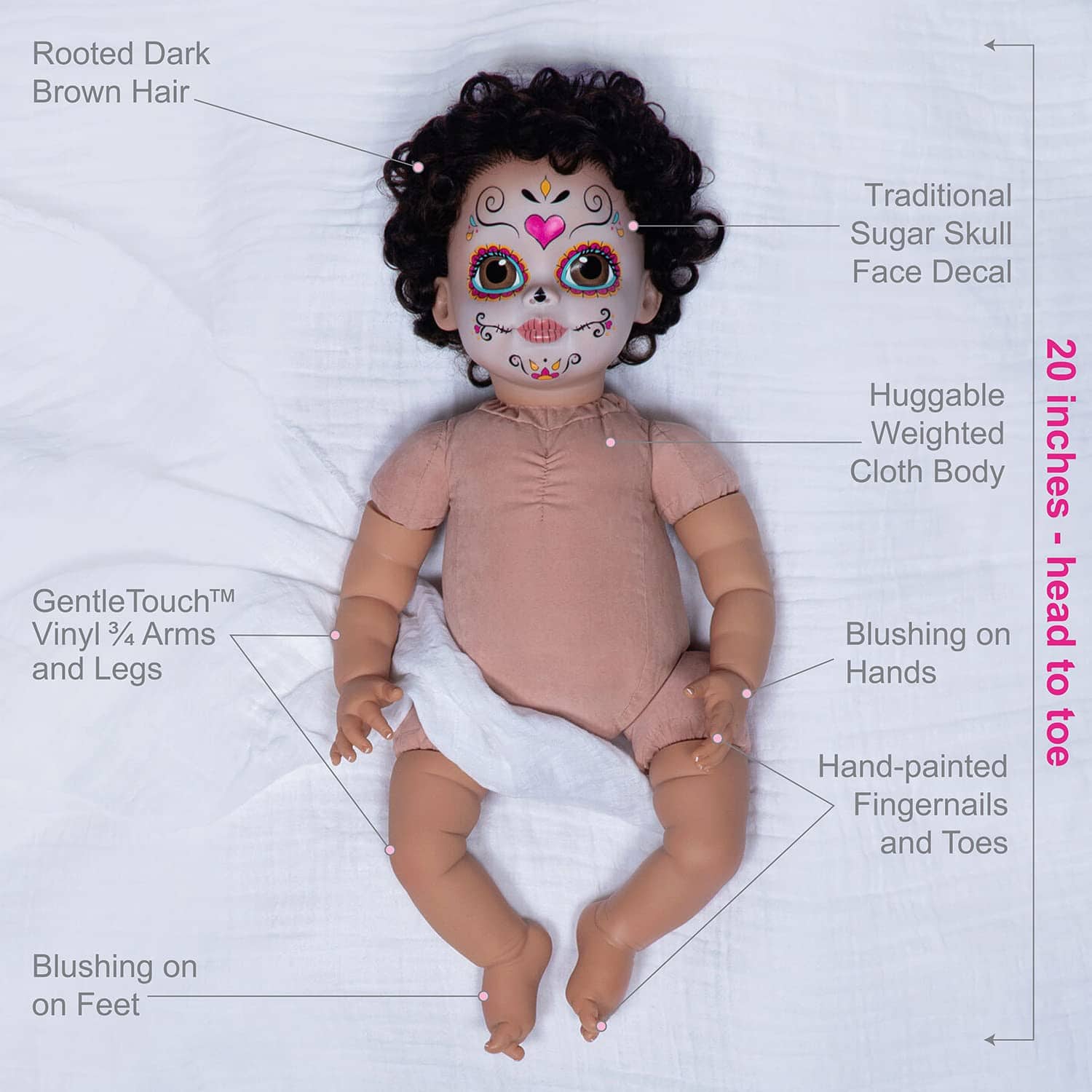 Muñeca Paradise Galleries - Niña Día de Los Muertos 21" - Imagen 8