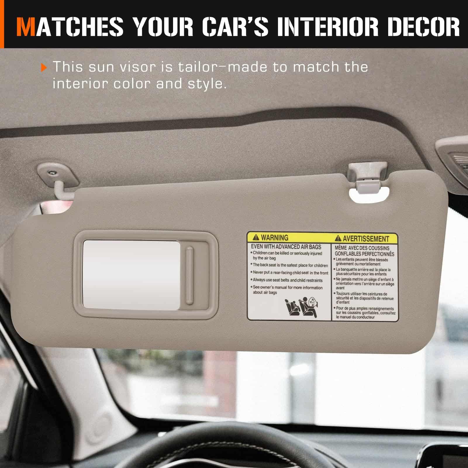 Visera Solar Izquierda y Derecha con Luz -Beige - Imagen 8