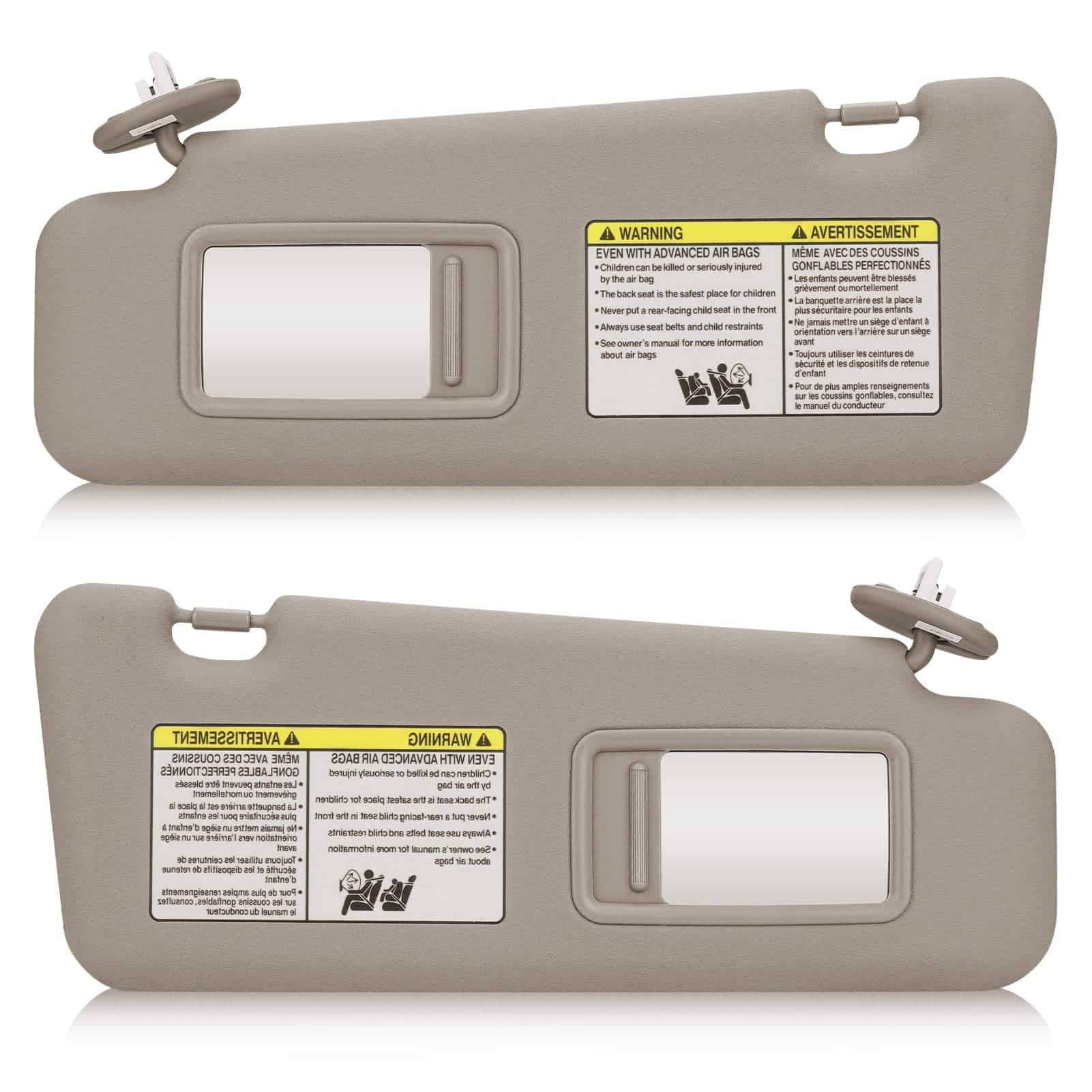 Visera Solar Izquierda y Derecha con Luz -Beige