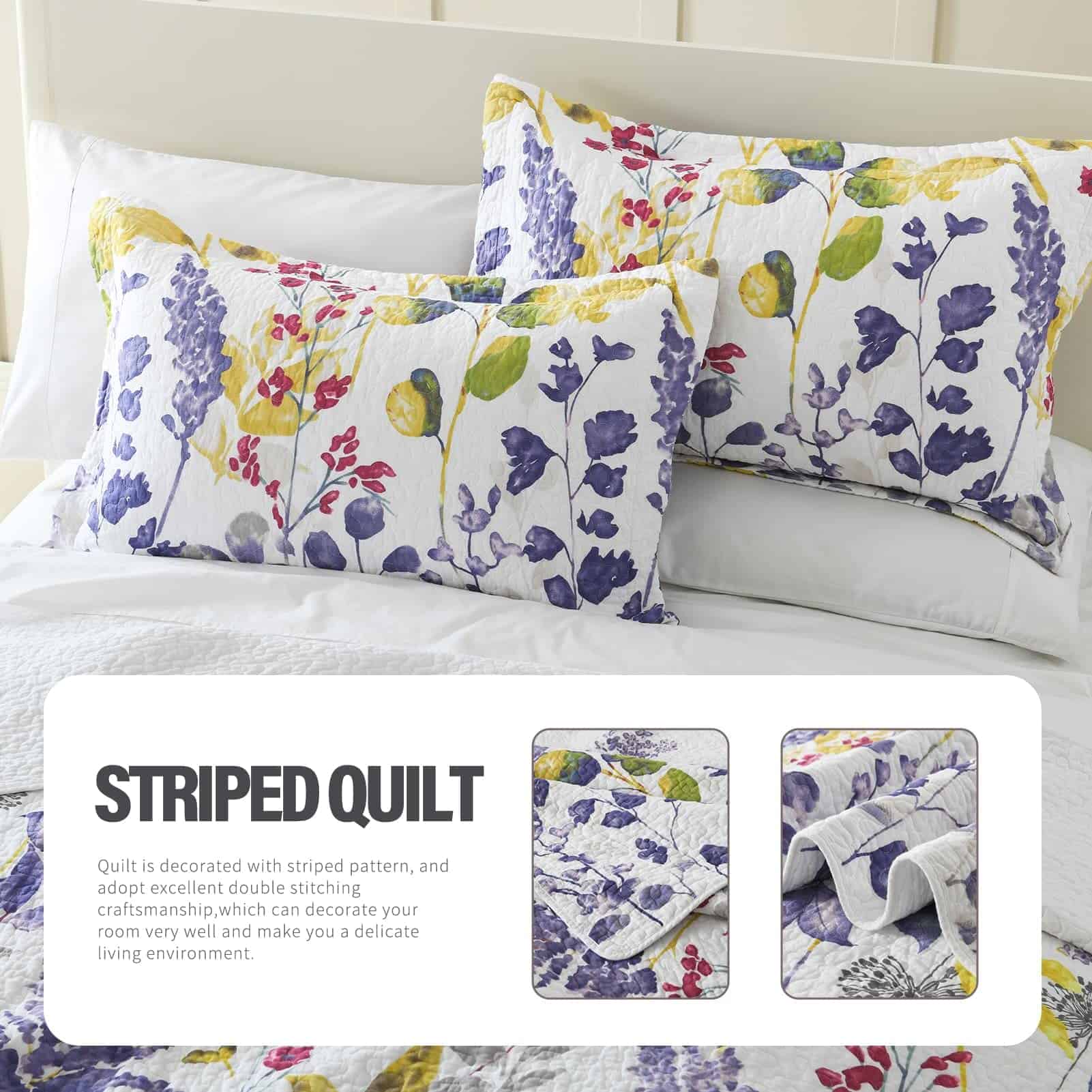 Edredón Rey Lavanda de Algodón Tamaño King, Juego de - Imagen 7