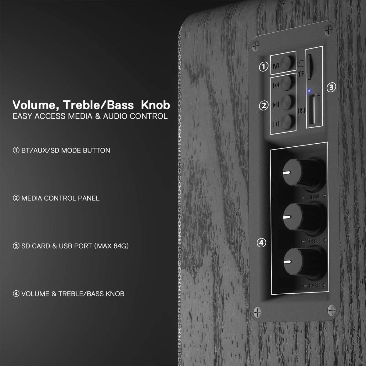 Altavoces de escritorio inalámbricos Redragon GS813, - Imagen 7